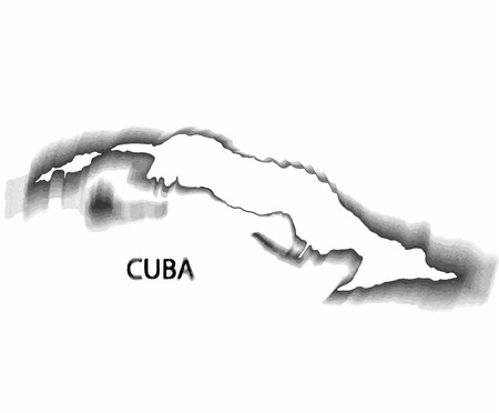 Concept map of Cuba, design Illustration.のイラスト素材