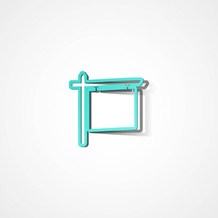 Signboard web icon on white backgroundのイラスト素材