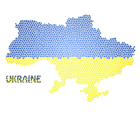 Concept map of Ukraine, vector design Illustration.のイラスト素材