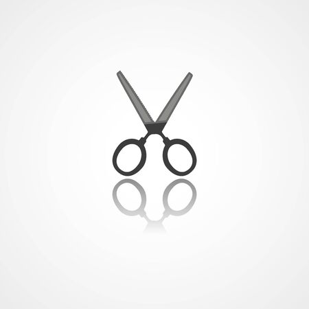 Scissors web icon on white backgroundのイラスト素材