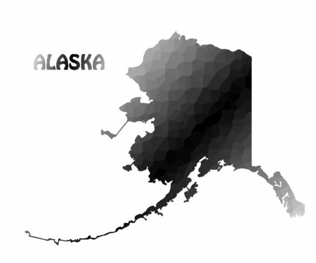 Concept map of  Alaska, vector design Illustration.のイラスト素材