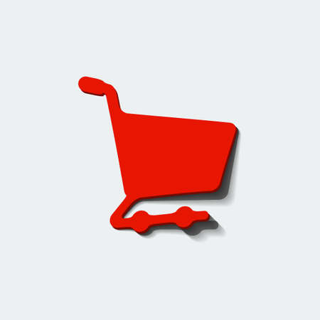Shopping basket sign, web icon on white backgroundのイラスト素材