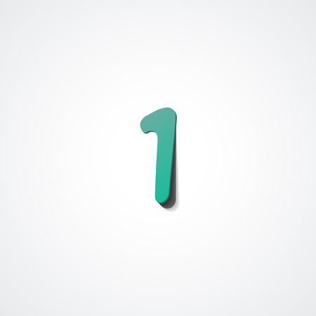 Web icon  illustration, number collection - 1のイラスト素材