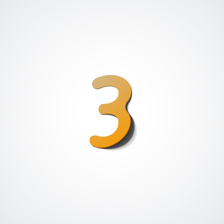 Web icon  illustration, number collection - 3のイラスト素材