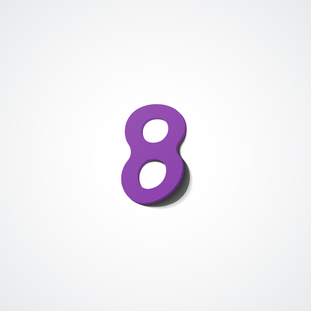 Web icon illustration, number collection - 8のイラスト素材