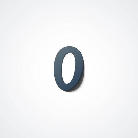 Web icon  illustration, number collection - 0のイラスト素材