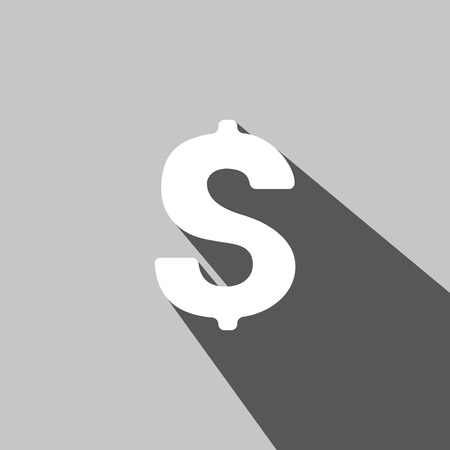 us dollar web icon on white backgroundのイラスト素材