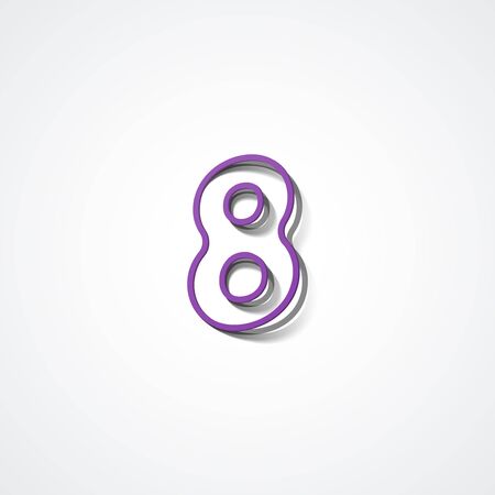 Web icon illustration, number collection - 8のイラスト素材