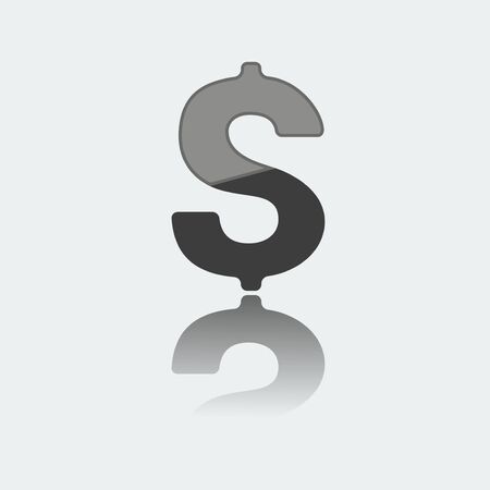 us dollar web icon on white backgroundのイラスト素材