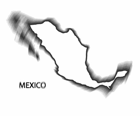 Concept map of Mexico, vector design Illustration.のイラスト素材