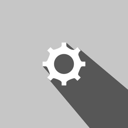 Gear web icon on white backgroundのイラスト素材