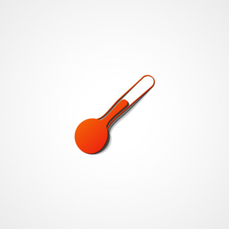 Thermometer web icon on white background