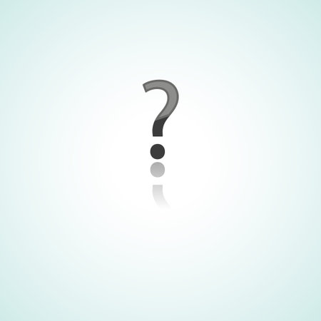 Question mark web icon on white background