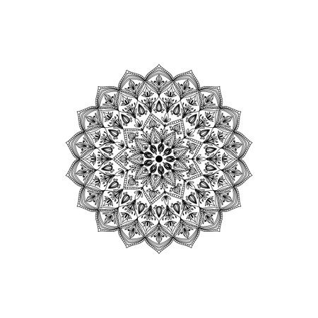 Mandala. Ethnic decorative element. Hand drawn backdrop.の写真素材