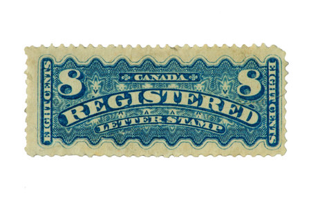 Canadian Postal Registration Stamp of 1901.の写真素材