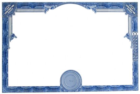 Blank Stock Certificateの写真素材