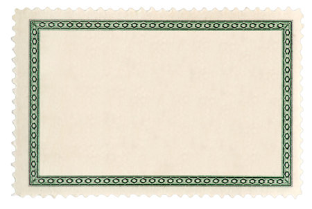Isolated and blanked postage stamp ready for your textの写真素材