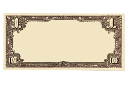 Blanked one dollar banknote with copyspace.の写真素材