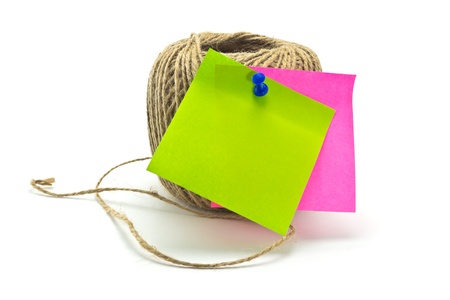 Colored paper for notes, memos and remindersの写真素材