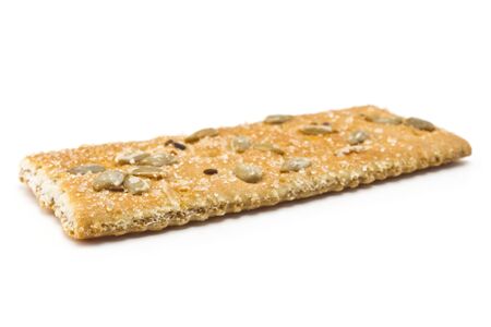 cracker with sugar, sesame and sunflower seedsの写真素材