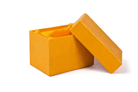 Box for a small souvenir on a white backgroundの写真素材