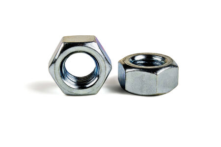 Two new nut on a white backgroundの写真素材