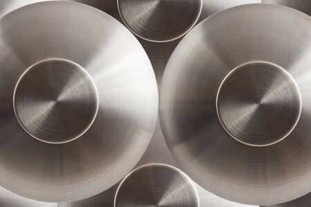 Background of the metal surface with concentric circlesの写真素材