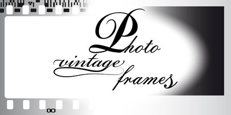 Background of negative filmstrip. Cinema frame icon. Vector illustration.のイラスト素材