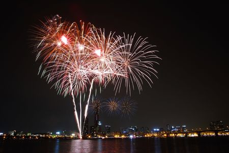 Fireworks, Koreaの写真素材