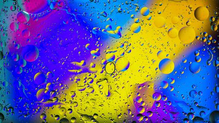 Colorful  pastel artistic image of oil drop on water for modern and creation design background.の写真素材