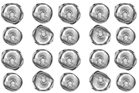 recycle aluminum  metal to crushed and  scrap waste, image for recycle concept.の写真素材