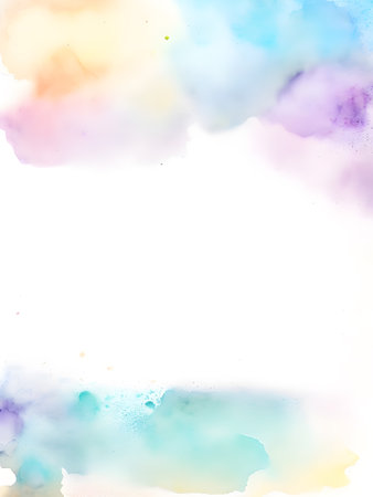 Abstract colorful watercolor for background. Digital art painting.  illustration. AI Generated.の素材