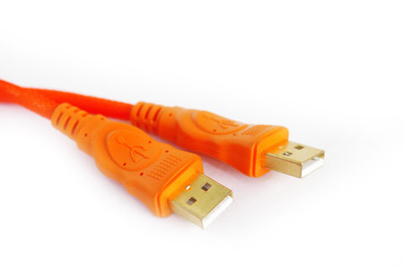 USB cable isolated over white background