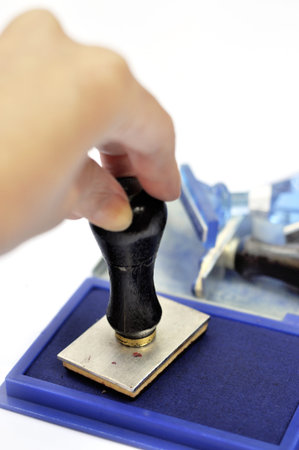 stamp on white background
