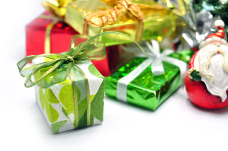 Gift boxes on white 