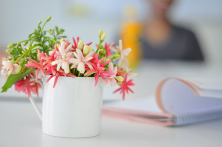 bouquet of Drunen sailordecorated in living room and colorの写真素材