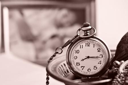 still life Antique pocket clockの写真素材