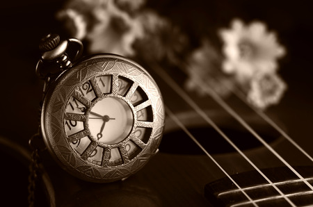 still life Antique pocket clockの写真素材