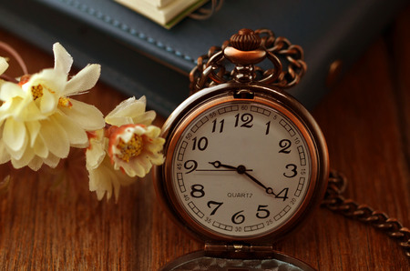 still life Antique pocket clockの写真素材