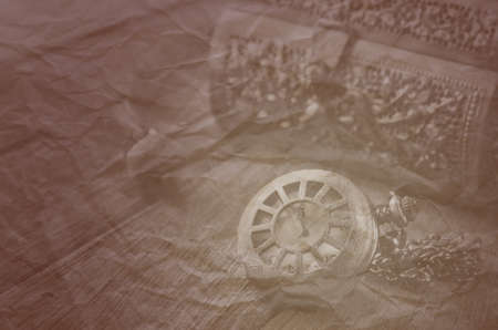 Antique pocket clockの写真素材