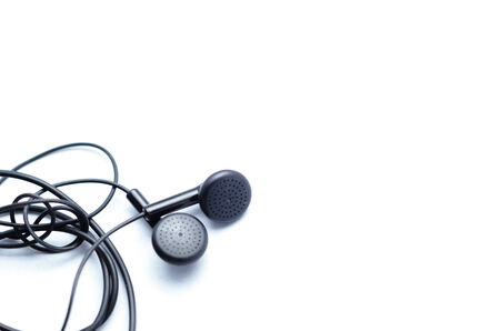 Earphones   on a white backgroundの写真素材