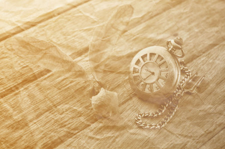 Antique pocket clock made with color filters 