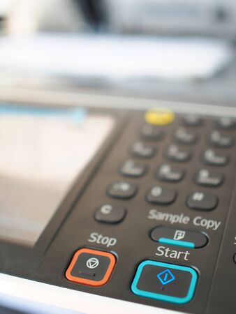 button on copy machineの写真素材