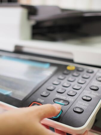 button on copy machineの写真素材