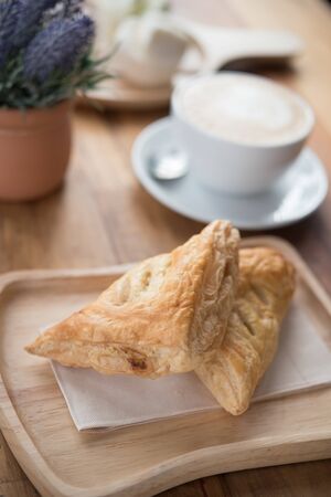 Delicious pies during tea breaksの写真素材