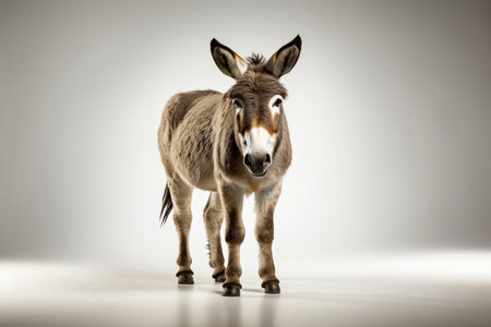donkey on white backgroundの素材