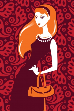 Vector illustration of beautiful fashion girlのイラスト素材