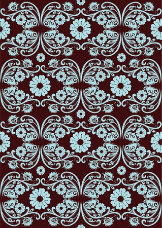 Vintage floral ornamentのイラスト素材
