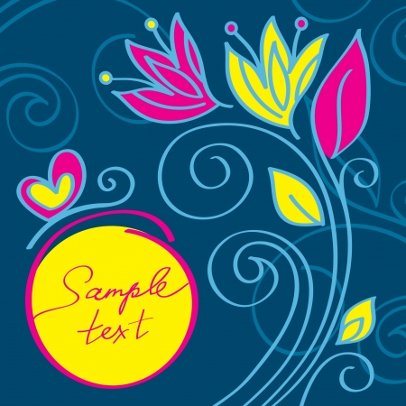 Modern floral backgroundのイラスト素材