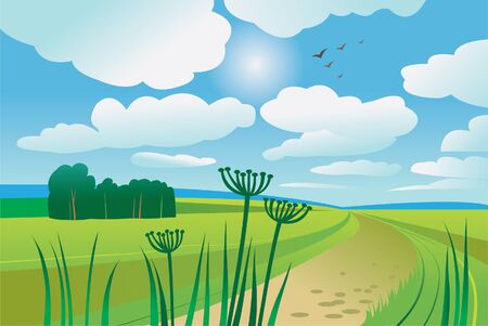 Beautiful summer dayのイラスト素材